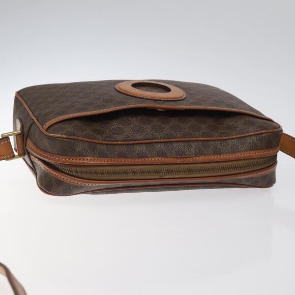 CELINE Macadam Canvas Shoulder Bag Pvc Leather Brown Gold - Picture 6 of 12